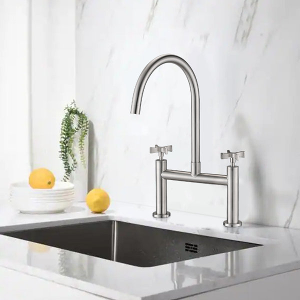 SOUEEUM Bridge 2 Hole Kitchen Faucet | Wayfair